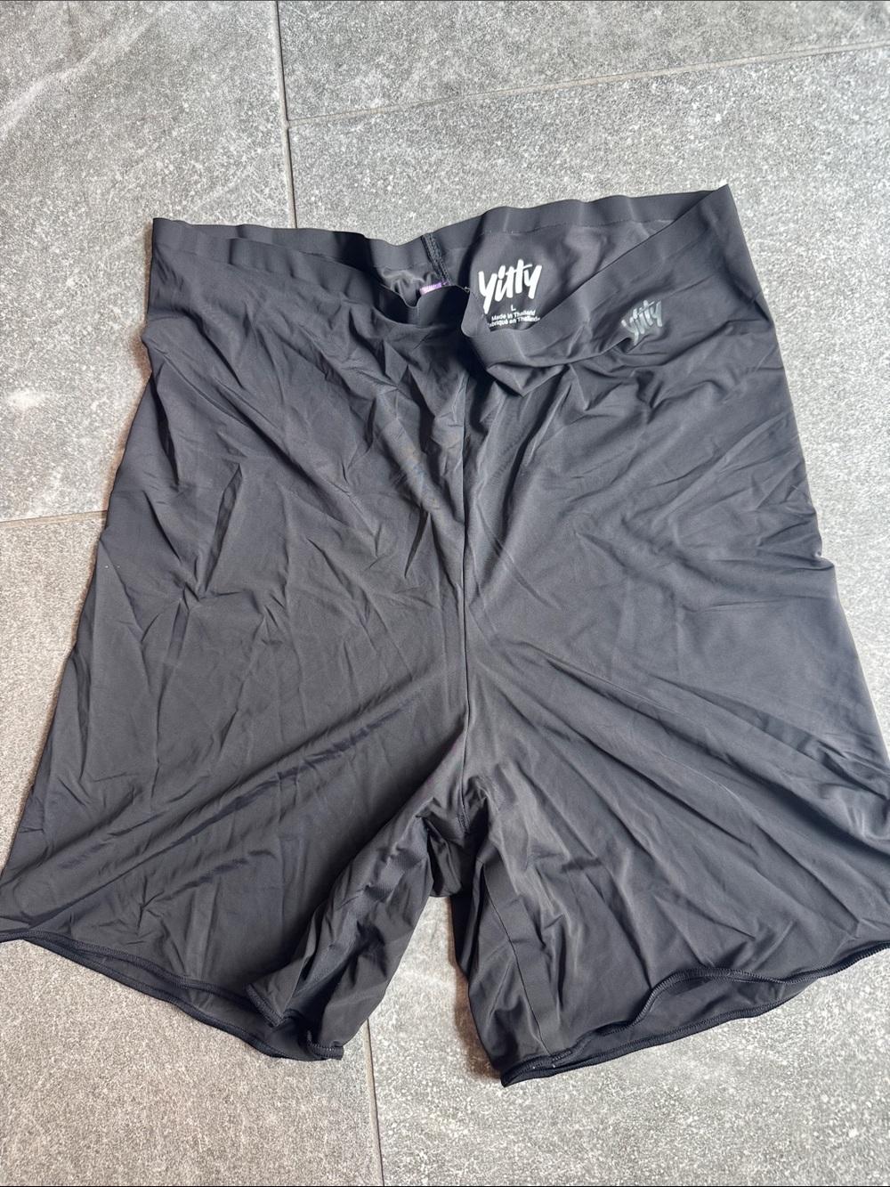 YITTY Black Sculpting Mid-Thigh Shapewear Shorts